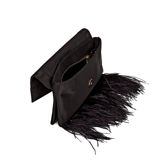 Loeffler Randall Women’s Charlee Feather Flap Clutch Shoulder Bag (MSRP $295) - Picture 3 of 9